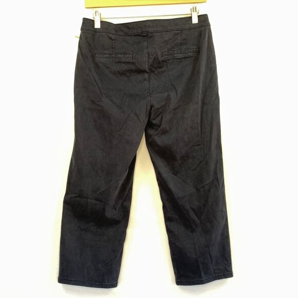 Lila Ryan The Jase Pedal Pusher Pants Womens 8 Navy Blue Slim Fit Flat Front - Picture 4 of 9